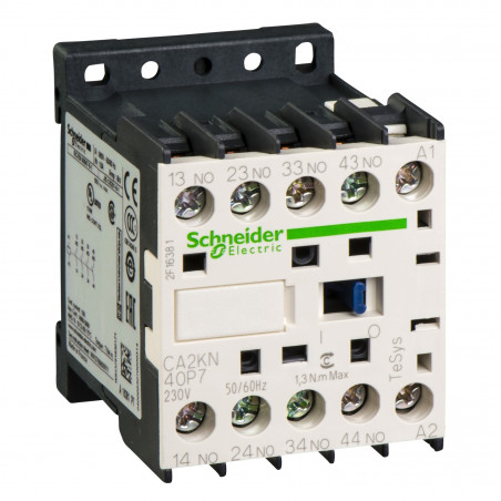 CA2KN40P7 Schneider - Contacteur tétrapolaire - 4NO - 10A - Bobine 230Vca - Vis - CA2KN