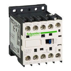 CA3KN31BD3 Schneider - Contacteur tétrapolaire - 3NO+1NF - 10A - Bobine 24Vcc - Vis - CA3KN