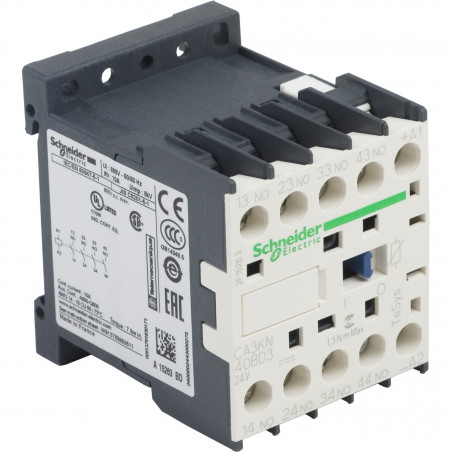 CA3KN40BD3 Schneider - Contacteur tétrapolaire - 4NO - 10A - Bobine 24Vcc - Vis - CA3KN