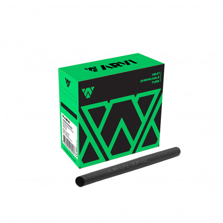 Boite de 12m de gaine thermorétractable diamètre 4,5/2,3mm - Noir - Restreint 2:1 - Paroi fine - Arvi TPAC-4.5-PT