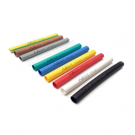 Boite de 12m de gaine thermorétractable diamètre 4,5/2,3mm - Noir - Restreint 2:1 - Paroi fine - Arvi TPAC-4.5-PT