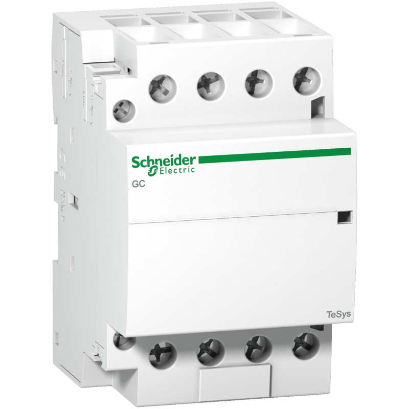 GC6340M5 Schneider - Contacteur tétrapolaire - 4NO - 63A - Bobine 220 à 240Vca - Vis