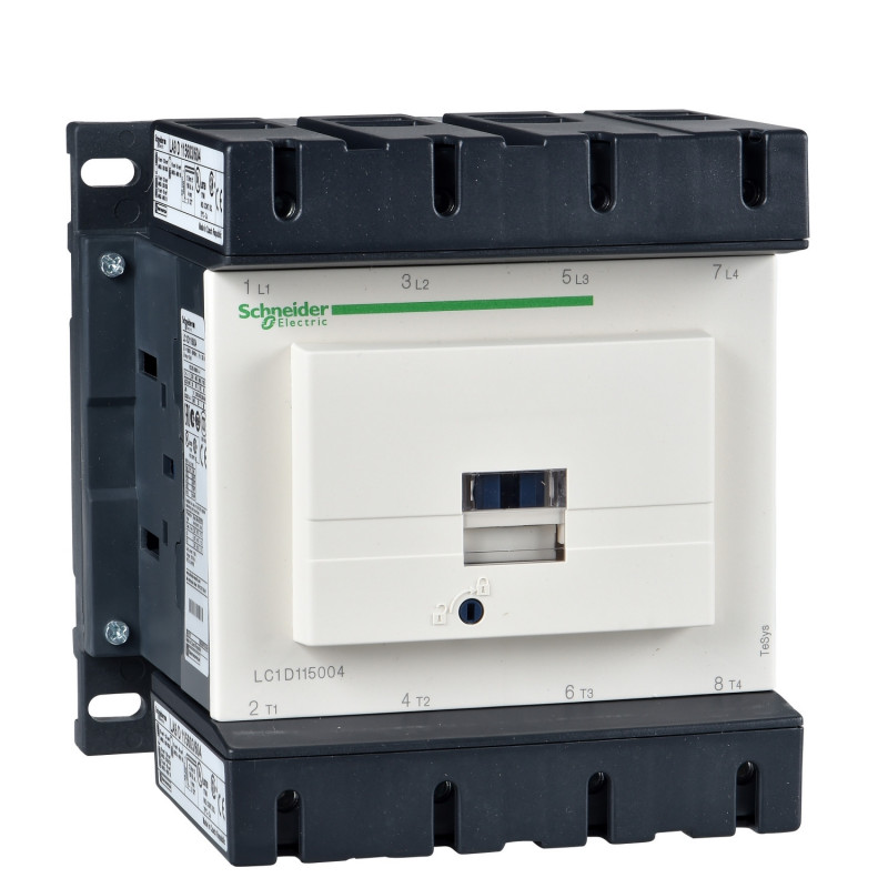 LC1D115004P7 Schneider - Contacteur tétrapolaire - 4NO - 200A - Bobine 230Vca - Vis