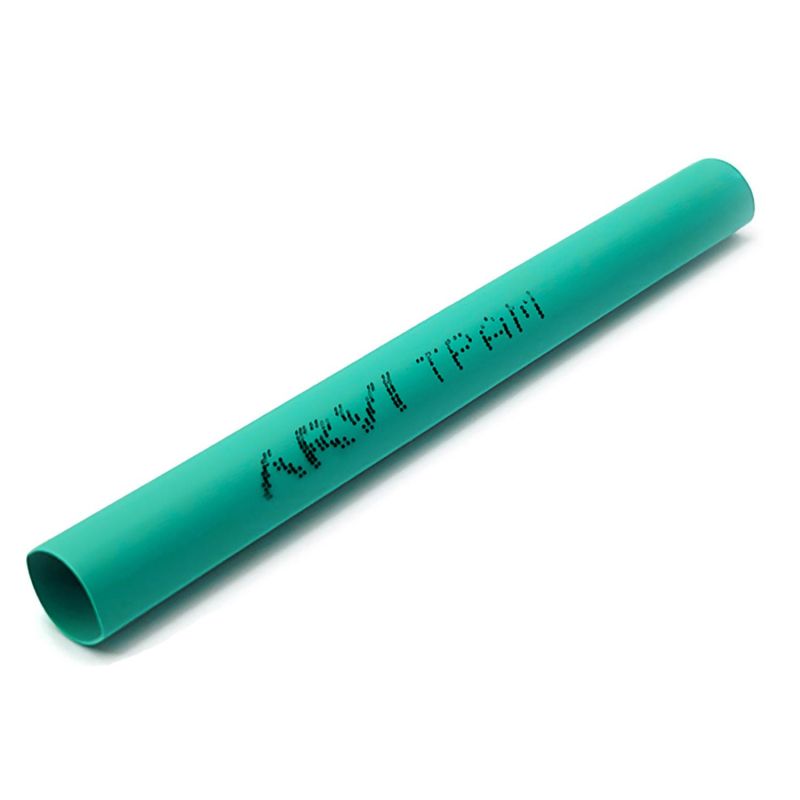 Gaine thermorétractable - 20/10mm - Vert - Longueur 1m - Restreint 2:1 - Paroi fine  - Arvi TPAM-20.0-VE