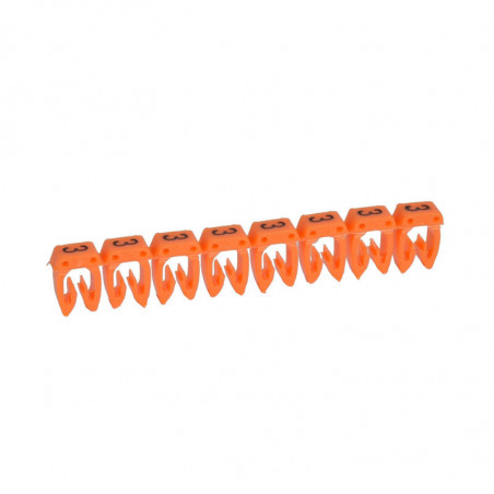 038103 Legrand - Boite de 1000 repères CAB 3 pour fils 0,15mm² à 0,5mm² - marquage chiffre 3 orange