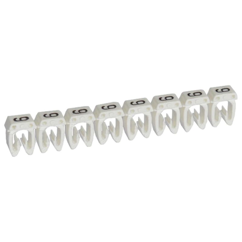 038219 Legrand - Boite de 1200 repères CAB 3 pour fils 0,5mm² à 1,5mm² - marquage chiffre 9 blanc