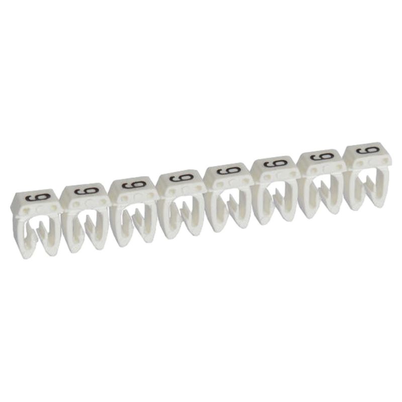 038229 Legrand - Boite de 1200 repères CAB 3 pour fils 1,5mm² à 2,5mm² - marquage chiffre 9 blanc
