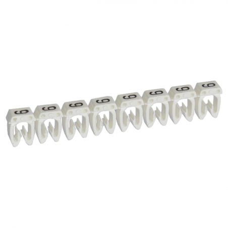 038229 Legrand - Boite de 1200 repères CAB 3 pour fils 1,5mm² à 2,5mm² - marquage chiffre 9 blanc