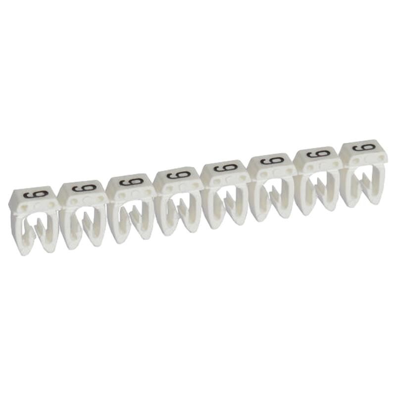 038239 Legrand - Boite de 800 repères CAB 3 pour fils 4mm² à 6mm² - marquage chiffre 9 blanc