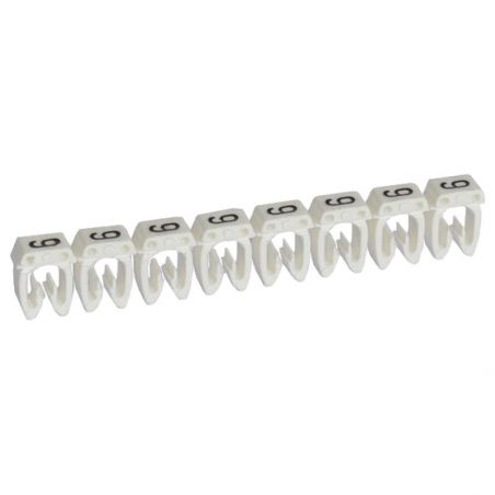 038239 Legrand - Boite de 800 repères CAB 3 pour fils 4mm² à 6mm² - marquage chiffre 9 blanc