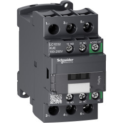 LC1D32KUE Schneider - Contacteur tripolaire - 3NO - 32A - Bobine 100 à 250Vca-cc - Vis