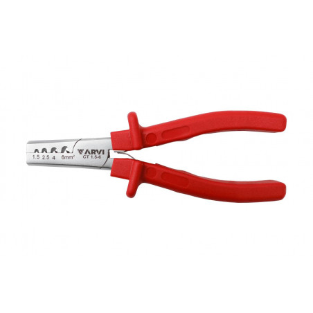 CT-1-5-6 Pince à sertir les embouts de câblage 1,5mm² à 6mm² - Longueur 145mm - ARVI