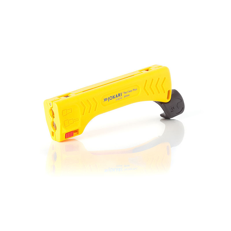30110 JOKARI - Outil dénudeur de câble coaxial Jokari TOP Coax PLUS  - Avec clé de serrage fiches F