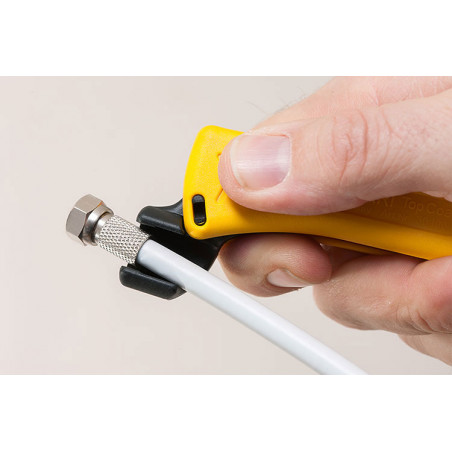 30110 JOKARI - Outil dénudeur de câble coaxial Jokari TOP Coax PLUS  - Avec clé de serrage fiches F