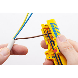 30155 JOKARI Secura No 15 - Outil à dégainer polyvalent - Outil denudeur de fils + lame extérieure type cutter