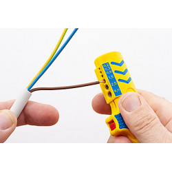 30155 JOKARI Secura No 15 - Outil à dégainer polyvalent - Outil denudeur de fils + lame extérieure type cutter