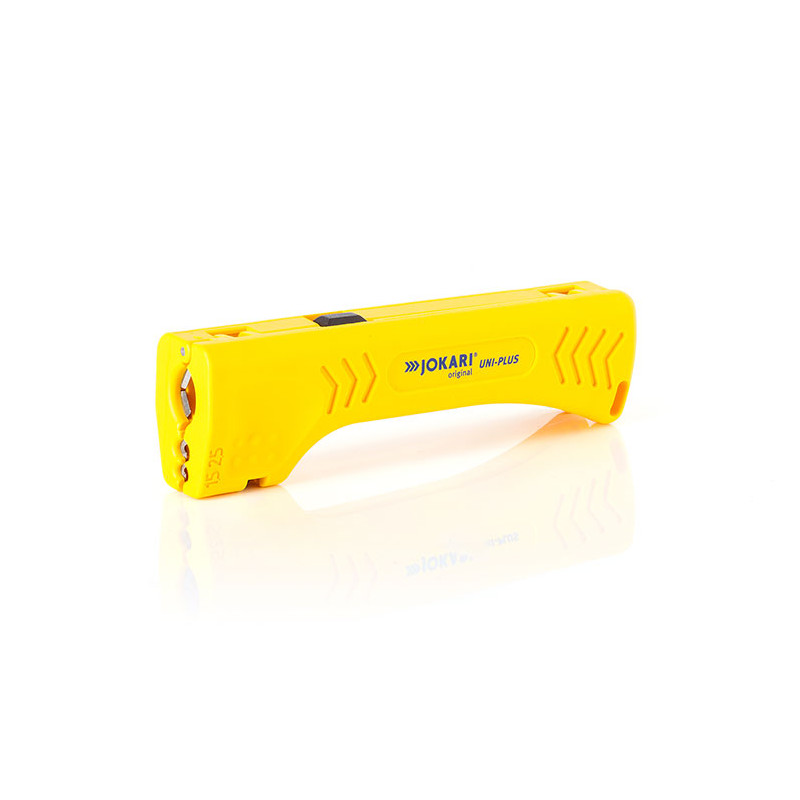30400 JOKARI Uni Plus - Outil à dégainer et dénuder pour fils et câbles rond Ø8 à 15mm - Butée réglable Droitier / Gaucher