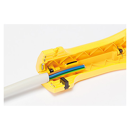 30400 JOKARI Uni Plus - Outil à dégainer et dénuder pour fils et câbles rond Ø8 à 15mm - Butée réglable Droitier / Gaucher