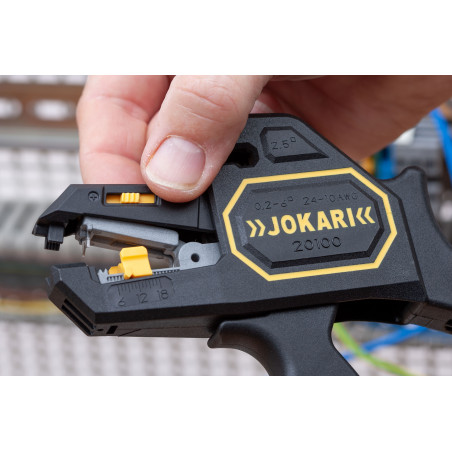 20100 JOKARI Secura 2K - Pince à dénuder automatique - Fils 0,2 à 6mm² - butée réglable - coupe fil - Lame remplaçable