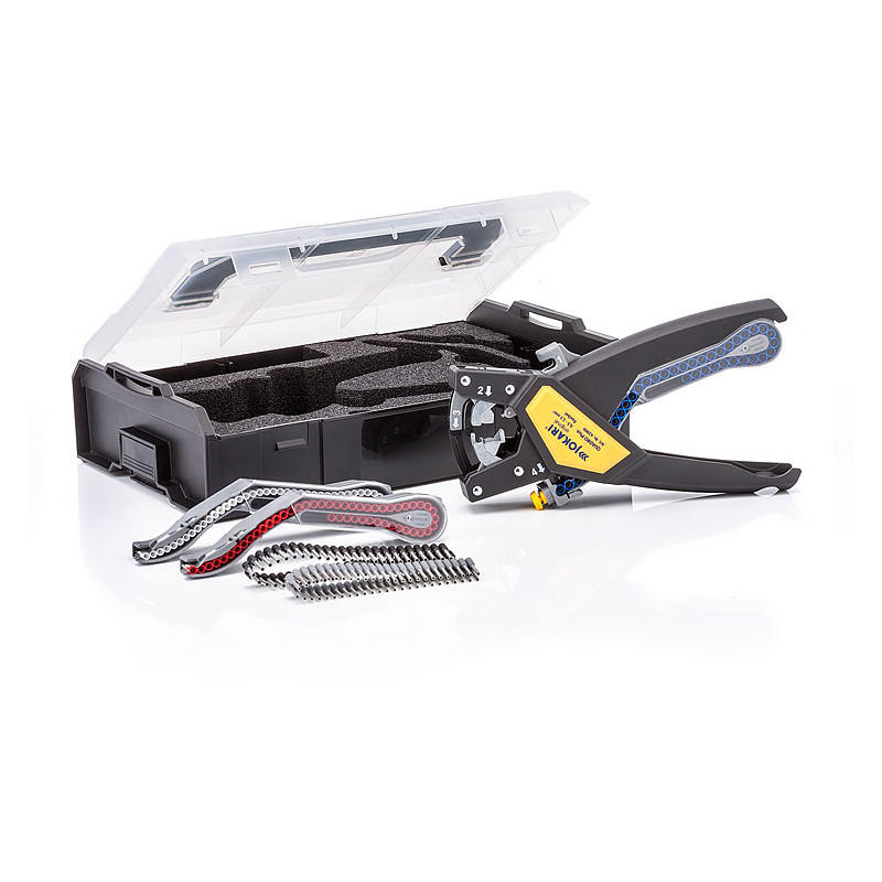 62000 Malette complète avec Pince JOKARI QUADRO + 3 chargeurs + embouts de câblage 0,5 à 2,5mm²
