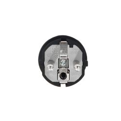 Fiche male caoutchouc brochage domestique français 220V 16A 2P+T - Étanche IP54