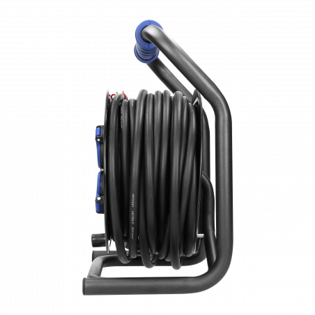 Enrouleur électrique professionnel 40m - étanche IP44 - 4 Prises - Câble HO7RNF 3G2,5mm² - Certifié NF