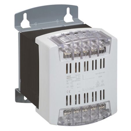 044218 Legrand - Transformateur de commande et sécurité 1000VA - Primaire 230 - 400Vca - Secondaire 24Vca - Bornes à vis