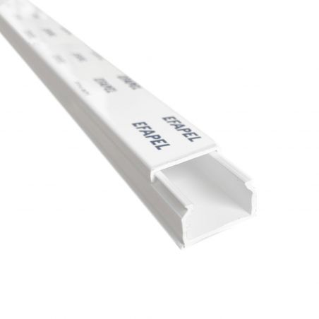 10020CBR Efapel - Moulure électrique blanche (LxH) 16x10mm - Longueur 2 mètres - pour montage en saillie