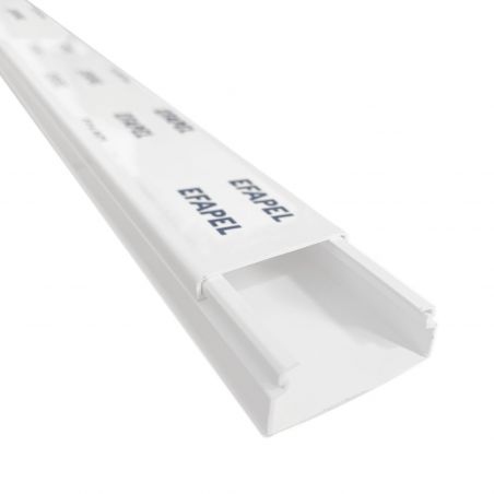 10160CBR Efapel Moulure électrique blanche (LxH) 40x16mm - Longueur 2 mètres - pour montage en saillie
