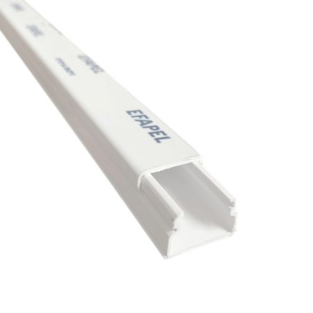 10030CBR Efapel Moulure électrique blanche (LxH) 20x12,5mm - Longueur 2 mètres - pour montage en saillie
