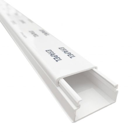 10040CBR Efapel Moulure électrique blanche (LxH) 32x16mm - Longueur 2 mètres - pour montage en saillie