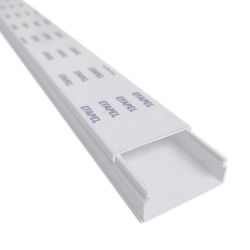 10500CBR Efapel - Moulure électrique blanche (LxH) 50x20mm - Longueur 2 mètres - pour montage en saillie