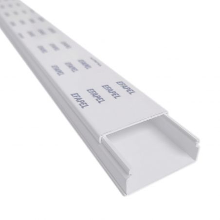 10500CBR Efapel - Moulure électrique blanche (LxH) 50x20mm - Longueur 2 mètres - pour montage en saillie