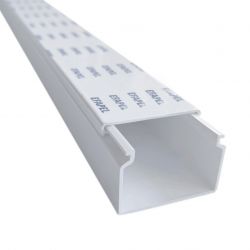 13030CBR Efapel - goulotte électrique blanche (LxH) 60x40mm - Longueur 2 mètres - pour montage en saillie