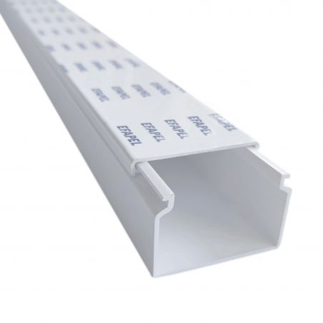 13030CBR Efapel - goulotte électrique blanche (LxH) 60x40mm - Longueur 2 mètres - pour montage en saillie