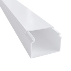 13030CBR Efapel - goulotte électrique blanche (LxH) 60x40mm - Longueur 2 mètres - pour montage en saillie
