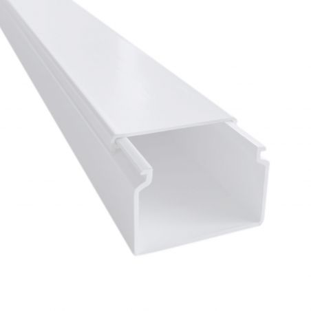 13030CBR Efapel - goulotte électrique blanche (LxH) 60x40mm - Longueur 2 mètres - pour montage en saillie
