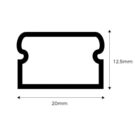 10030CBR Efapel Moulure électrique blanche (LxH) 20x12,5mm - Longueur 2 mètres - pour montage en saillie