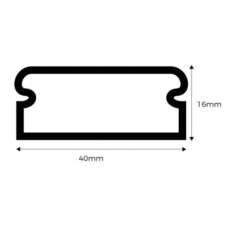 10160CBR Efapel Moulure électrique blanche (LxH) 40x16mm - Longueur 2 mètres - pour montage en saillie