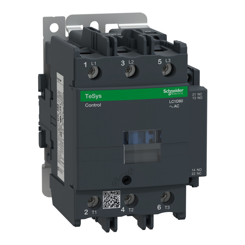 LC1D80P7 Schneider - Contacteur tripolaire - 3NO - 80A - Bobine 230Vca - Vis étrier - Tesys LC1D80