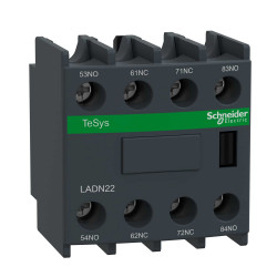 LADN22 Schneider - Bloc de contacts auxiliaires 2NO+2NF - Montage Frontal - à vis - TeSys D