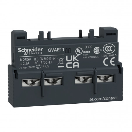 GVAE11 Schneider TeSys GV - contact auxiliaire instantanés pour disjoncteur moteur - 1NO+1NF