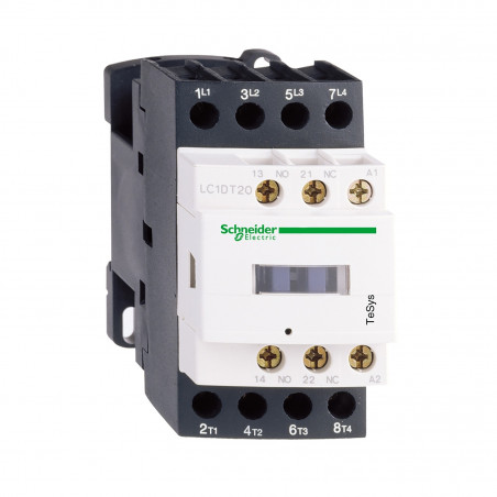 LC1DT20M7 Schneider - Contacteur tétrapolaire - 4NO - 20A - Bobine 220Vca - Vis