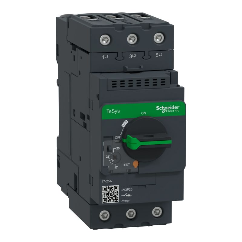 GV3P25 - disjoncteur moteur Schneider GV3P - 25A - 3P 3d - déclencheur magnéto-thermique