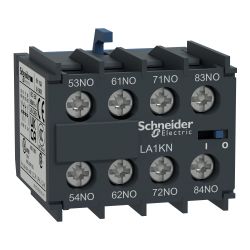 LA1KN40 Schneider - Bloc de contacts auxiliaires 4NO - Montage Frontal - à vis - TeSys CA