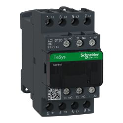 LC1DT20BD Schneider - Contacteur tétrapolaire - 4NO - 20A - Bobine 24Vcc - Vis