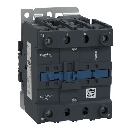 LC1D65008M7 Schneider - Contacteur tétrapolaire - 2NO+2NF - 80A - Bobine 220Vca - Vis