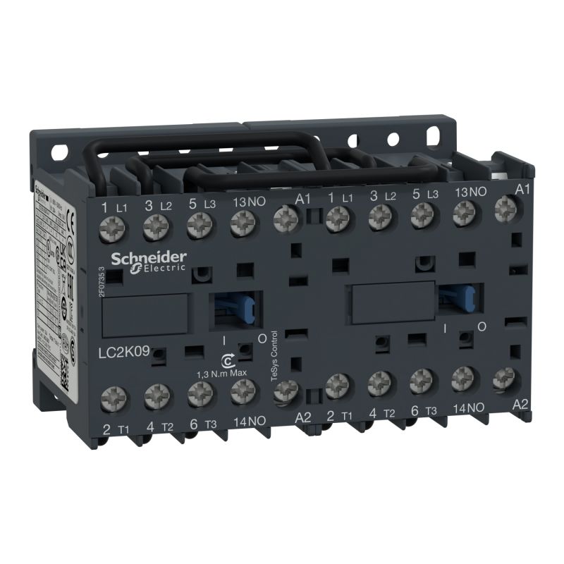 LC2K0901B7 Schneider - Contacteur inverseur tripolaire - 3NO - 9A - Bobine 24Vca - Vis