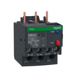 LRD03 Schneider - Relais de protection thermique moteur 0,25 à 0,4A - TeSys LRD - pour contacteur LC1D09 à LC1D38