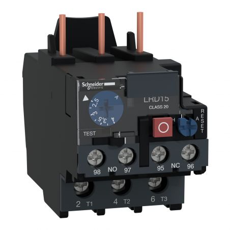 LRD1508 Schneider - Relais thermique moteur 2,5 à 4A - TeSys LRD - pour contacteur LC1D50A à LC1D65A